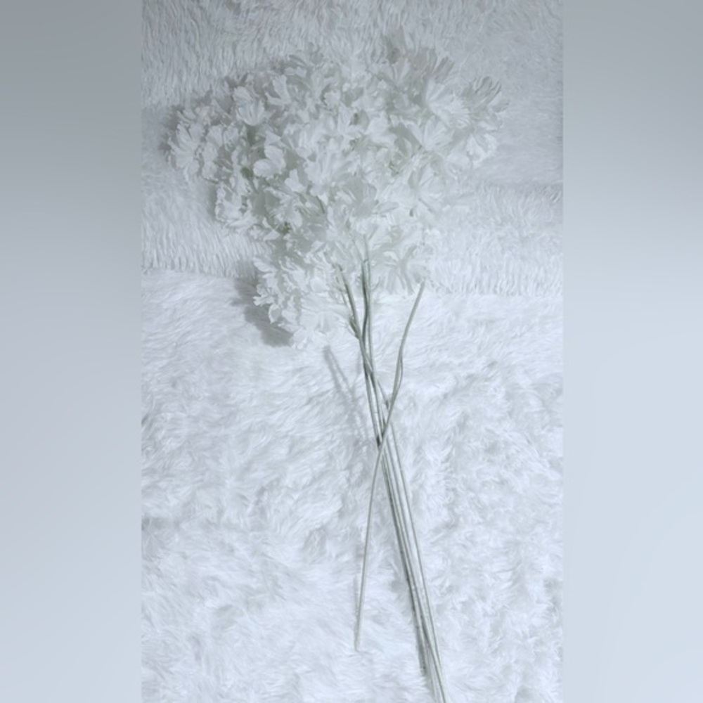White Faux Floral Stems Bundle – Wedding Decor, Centerpieces, Bouquets - Picture 2 of 5